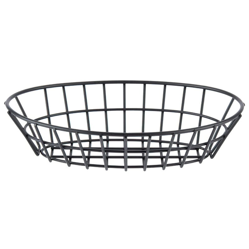 Get G.E.T. 4-30188 12"" x 8.25"" Oval Basket  2"" Clipper Mill  Iron Powder Coated - Image 1